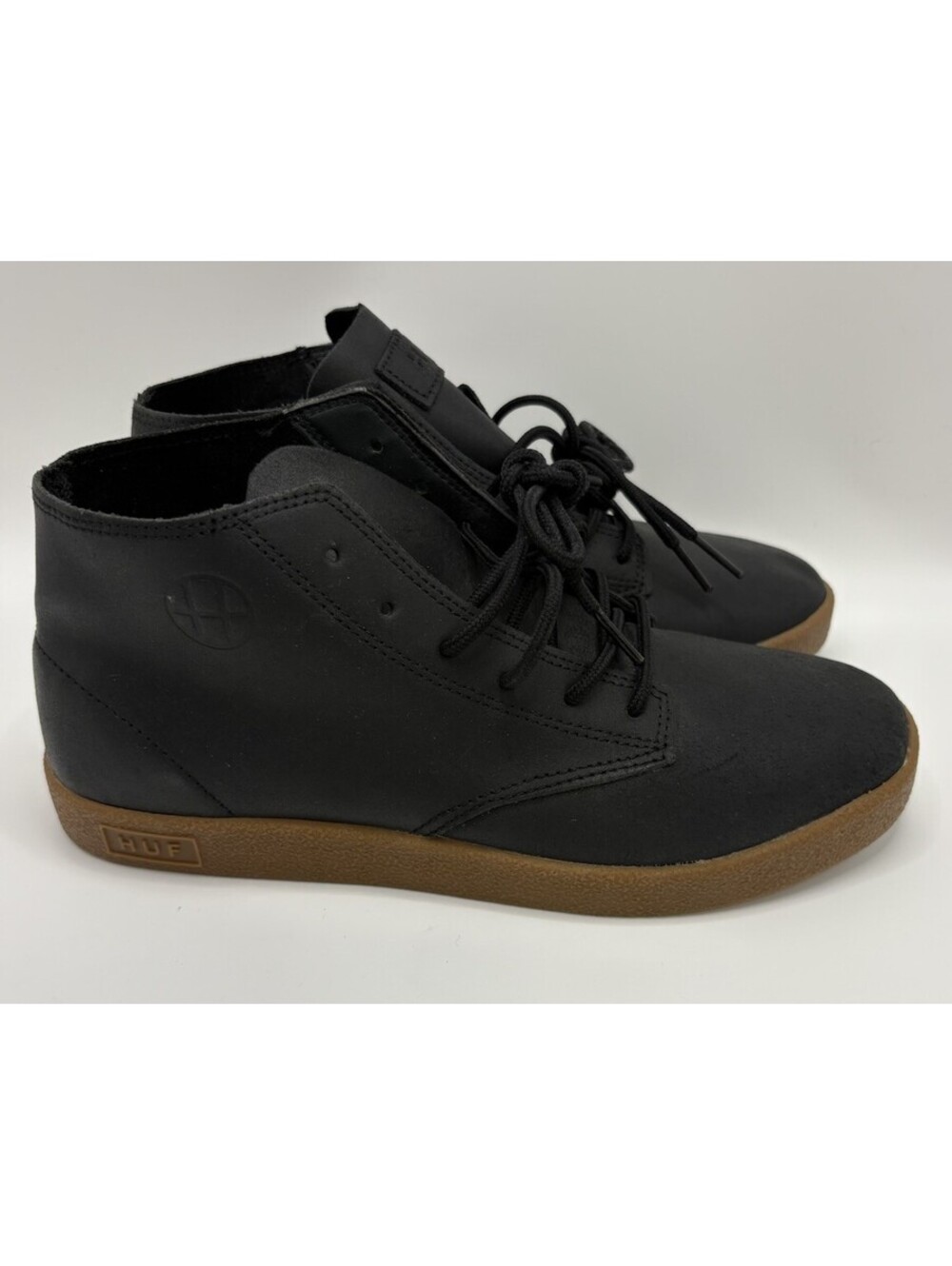 Huf Cooper Black US Mens Size 8 Chukka Leather Shoes Skate NWB